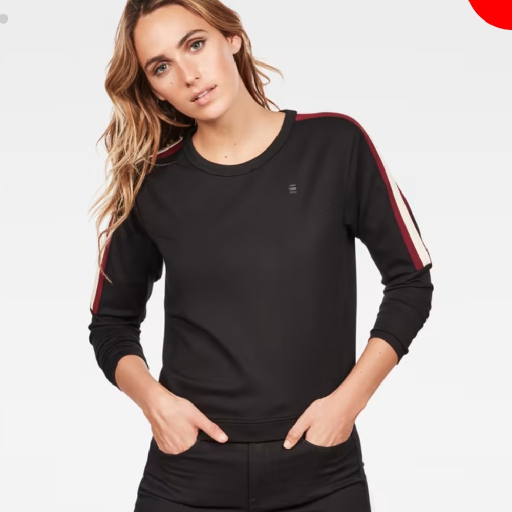 D-Staq NOSTELLE STRIPE SWEATER  & Stripe Sweatpant ❤️🖤🤍  top M bottom L